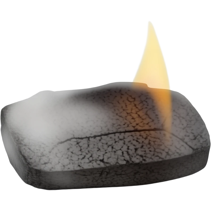 dying extinguished charcoal with steam emoji