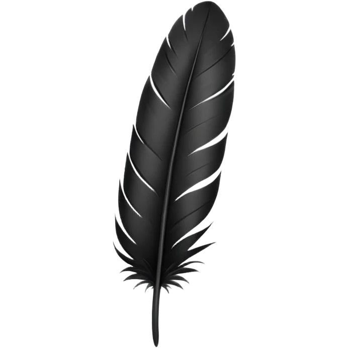 small black feather emoji