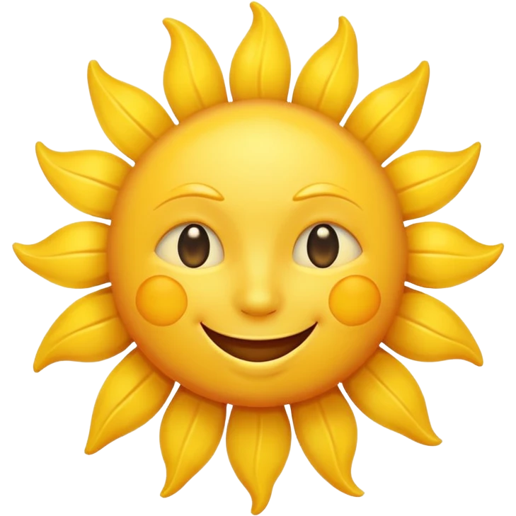 smiling sun emoji, simple and cheerful emoji