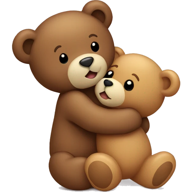 teddy bear kissing another teddy bear emoji