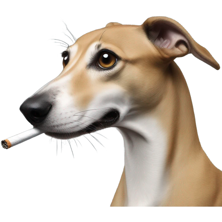 Greyhound smoking emoji