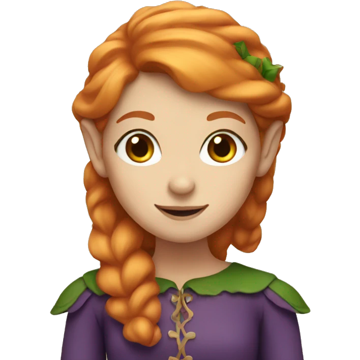 elf girl with ginger hair emoji
