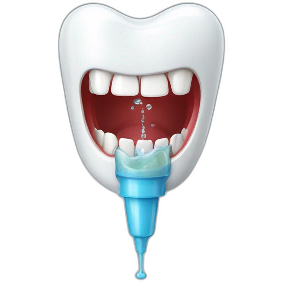 dental irrigator eats a person emoji