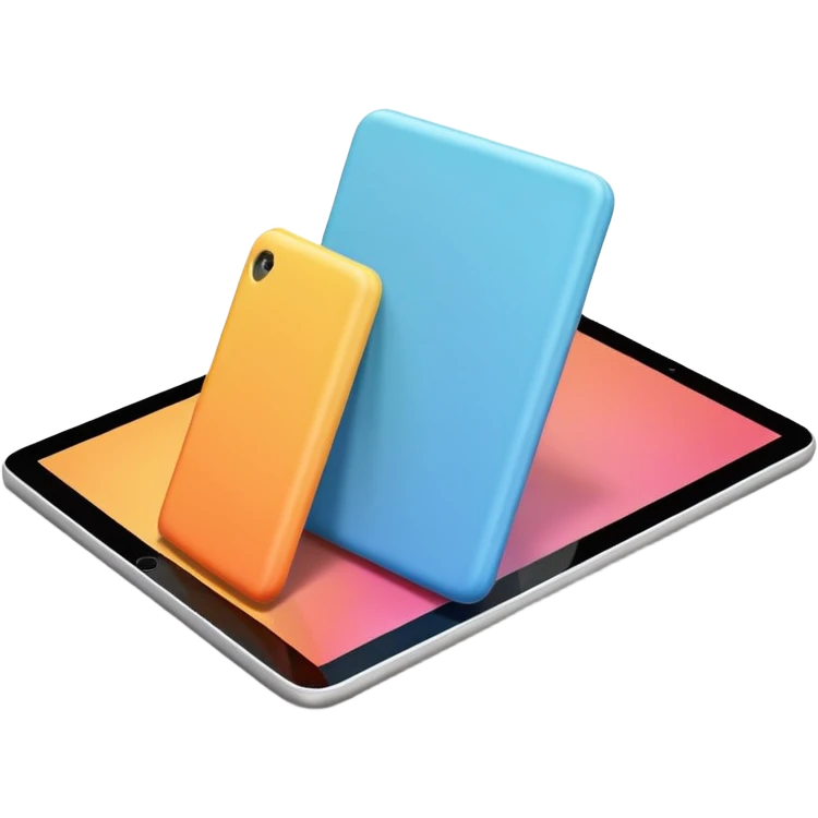 A few 3D cartoon tablets arranged in a neat line, soft shadow below, minimal white background, smooth texture, Memoji-style rendering. emoji