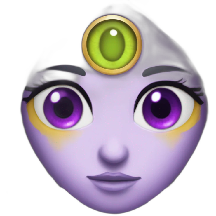 majestic godly violet iris eyeball serious intense symmetrical knowledgable emoji