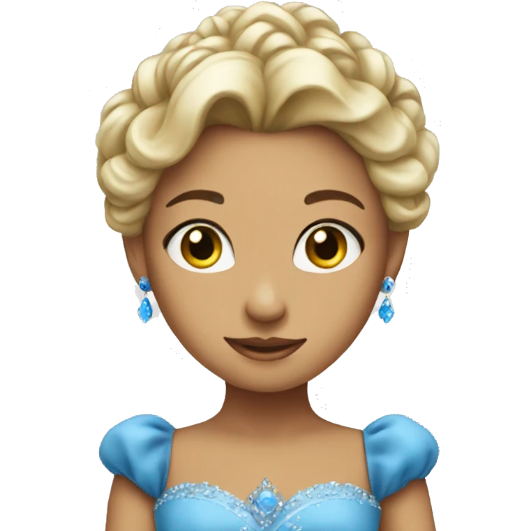 Beautiful princess in blue dress  emoji