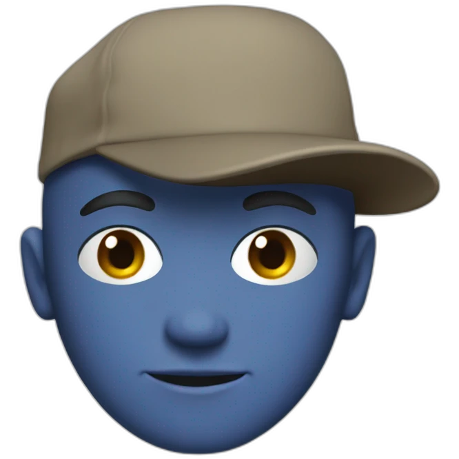 psyco, blue cap emoji