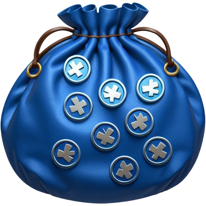 bag of blue coins emoji