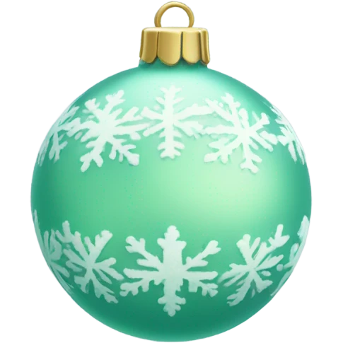 Pastel Green ornament with winter pin  emoji