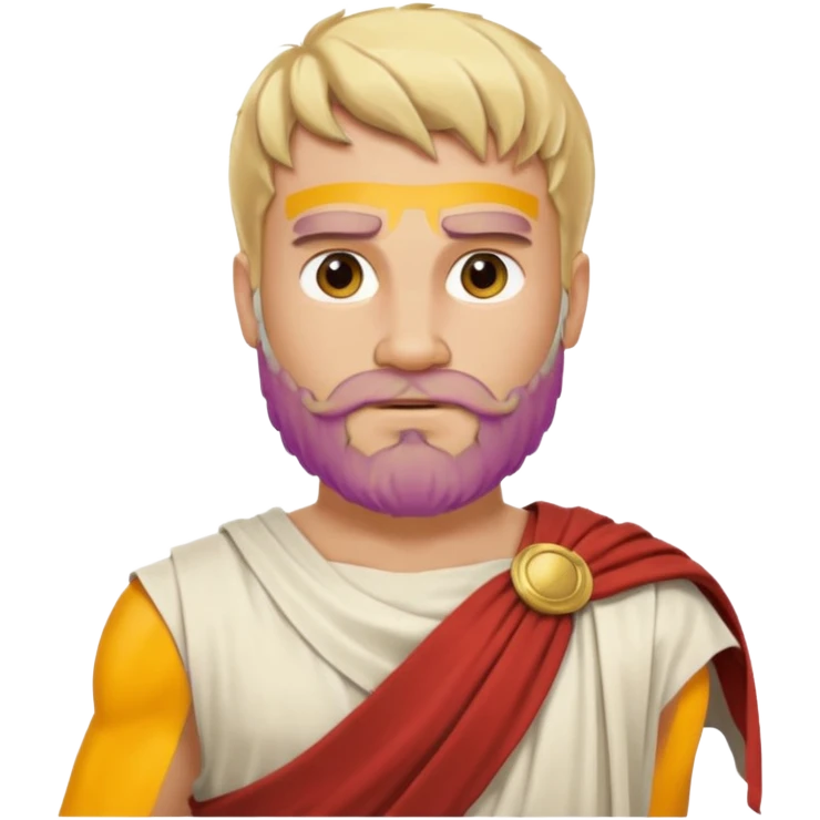 ancient greek man blond hair and beard emoji