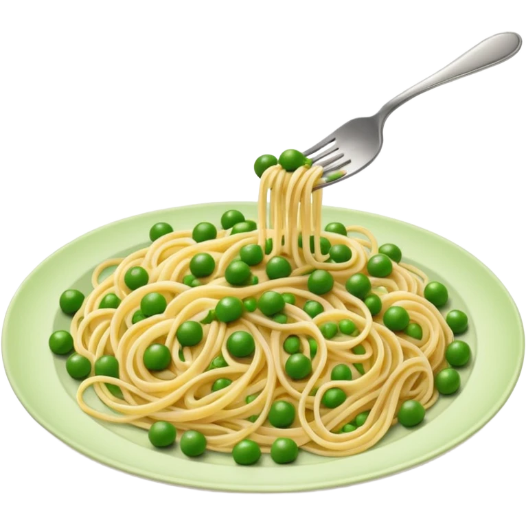 Spaghettini with some peas emoji