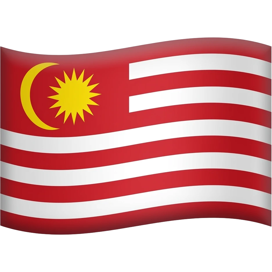 Make Majapahit Flag With 5 Red Stripes And 4 White Stripes, Total 9 Stripes emoji