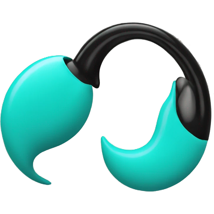 Turquoise and black emoji showing a form being filled emoji