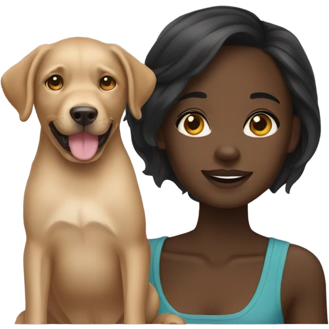 Labrador negro girl  emoji