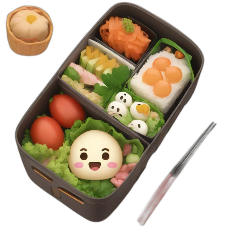 bento box on the theme of chihiro emoji