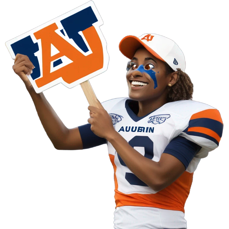 Auburn University super sports fan emoji
