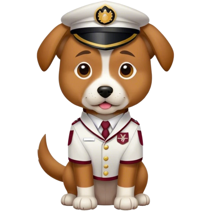 dog with morehouse uniform emoji