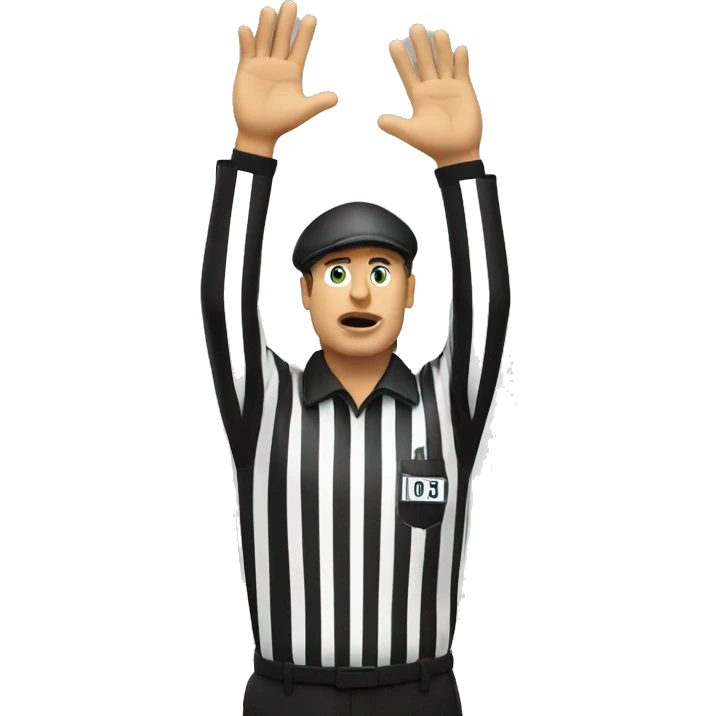 Referee touchdown signal  emoji