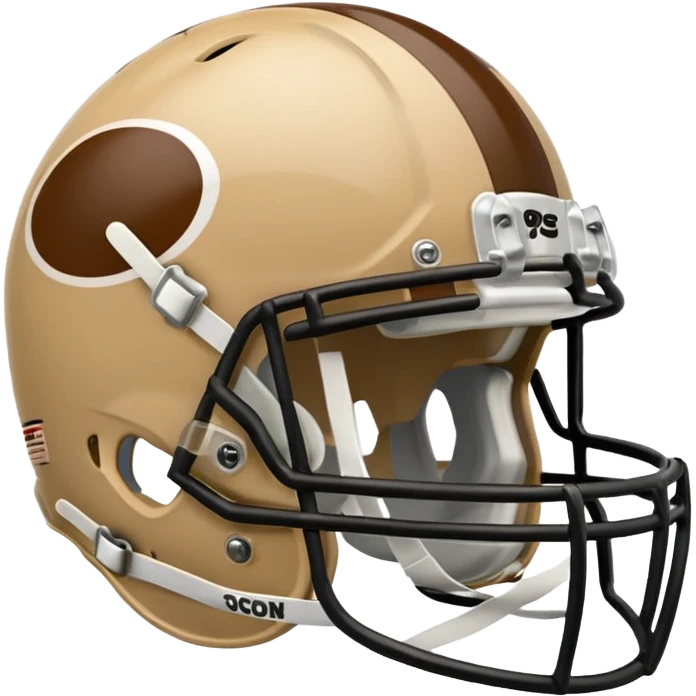 College football player helmet in light tan color  emoji
