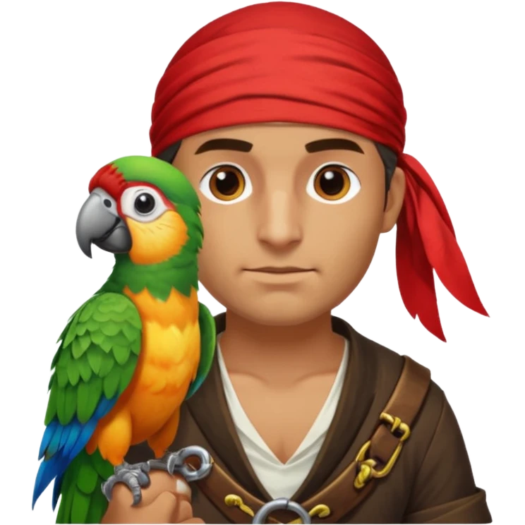 pirate and parrot emoji