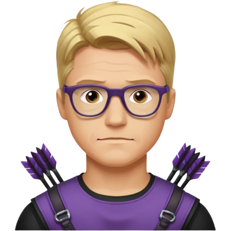 Hawkeye  Clint Barton with glasses 
 emoji