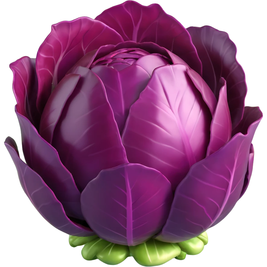 red cabbage, shiny and smooth emoji