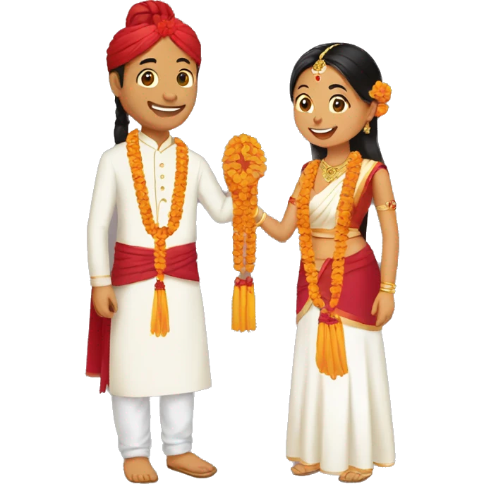 Nepali wedding mala exchange  emoji