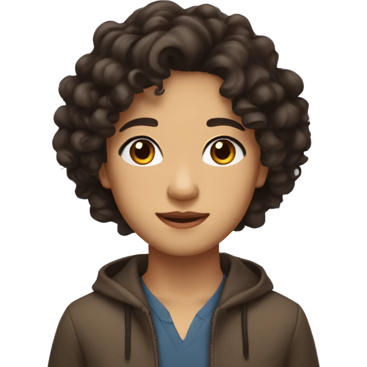 asian mixed white with brown eyes olive skin really dark brown curly wavy hair emoji