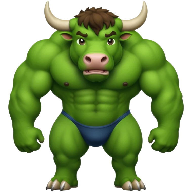 Green bull emoji