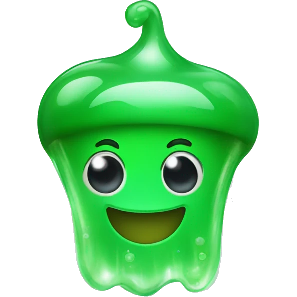green happy jelly emoji