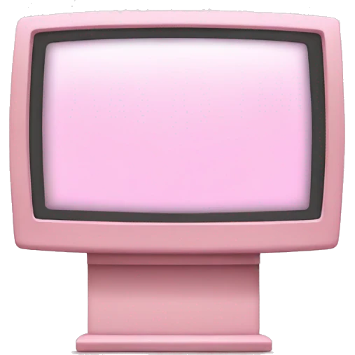 Light pink flatscreen with bow emoji
