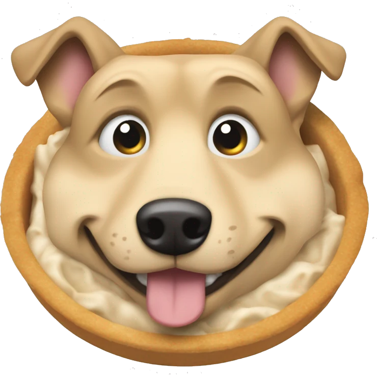 Un chien qui mange de la pâté  emoji