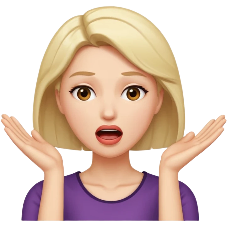 Femme, bouche ouverte, tête légèrement penchée en arrière. Main contre le front de façon dramatique  emoji