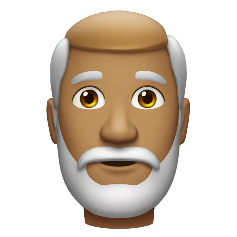 Homem careca com barbas grandes e brancas  emoji