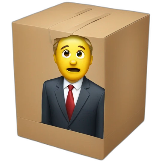 politician head in a box emoji