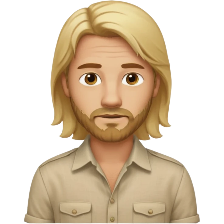 male blond long hair agent with short beard in egypt emoji