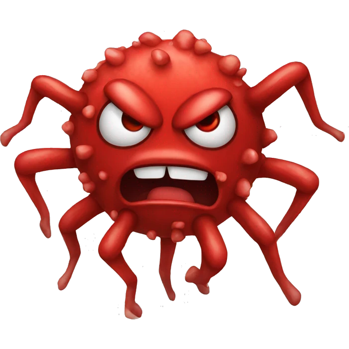 angry red virus emoji