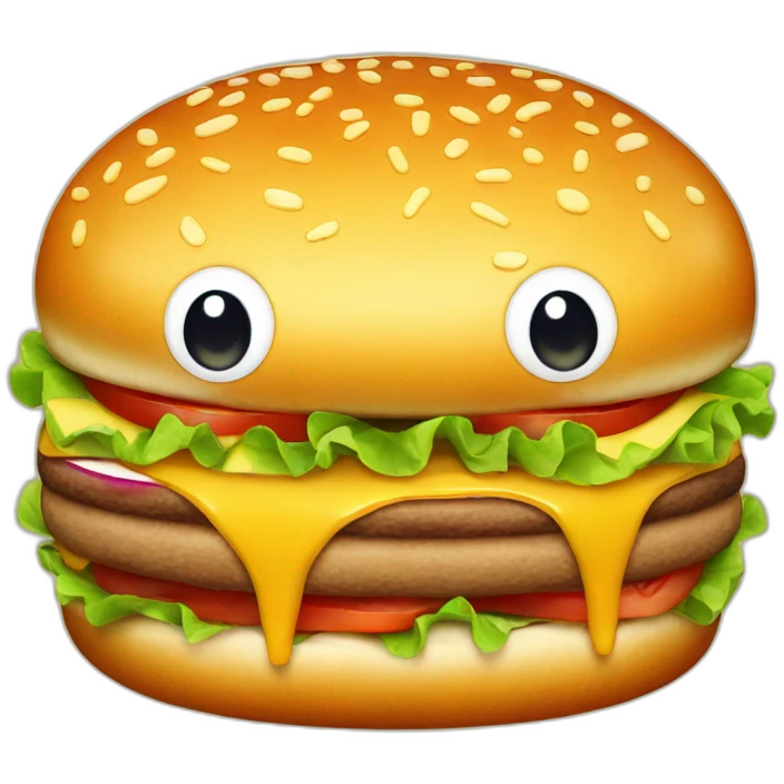 A super fat juicy cheeseburger emoji