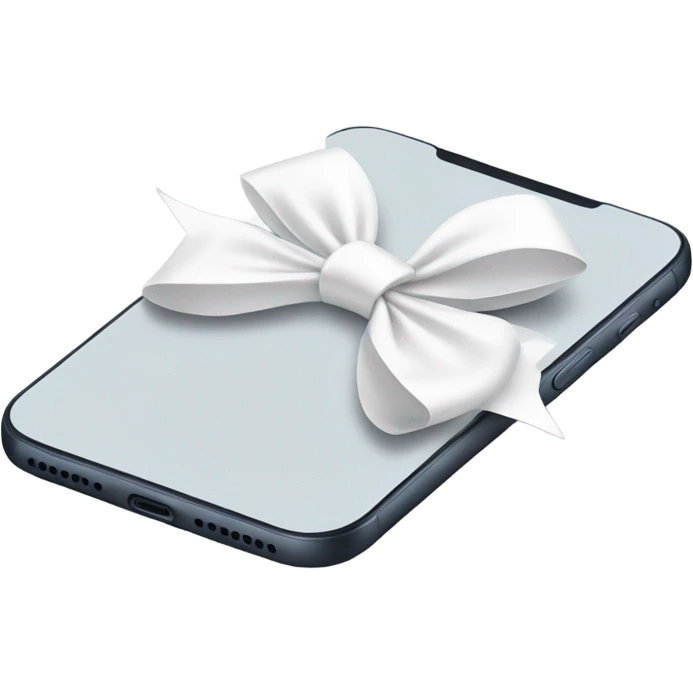 white bow in iphone 13 emoji