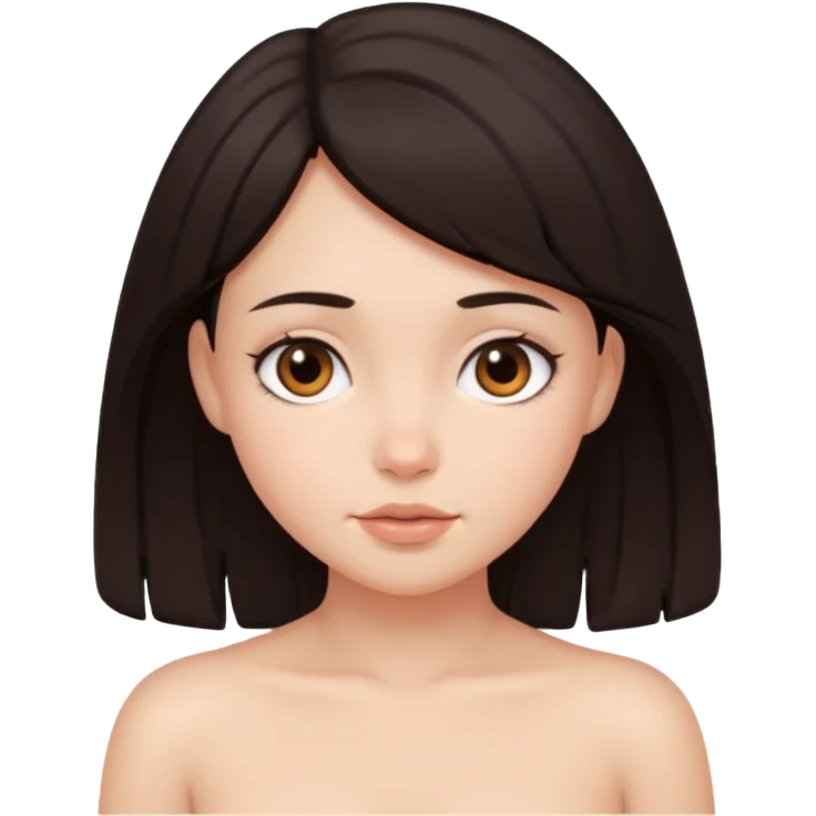 Nude dark haired girl  emoji