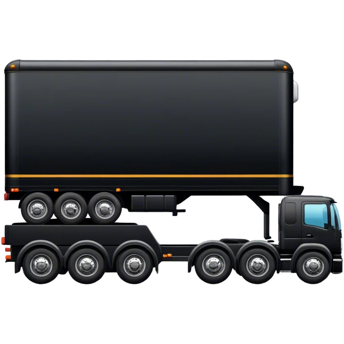 Black Semi trailer emoji