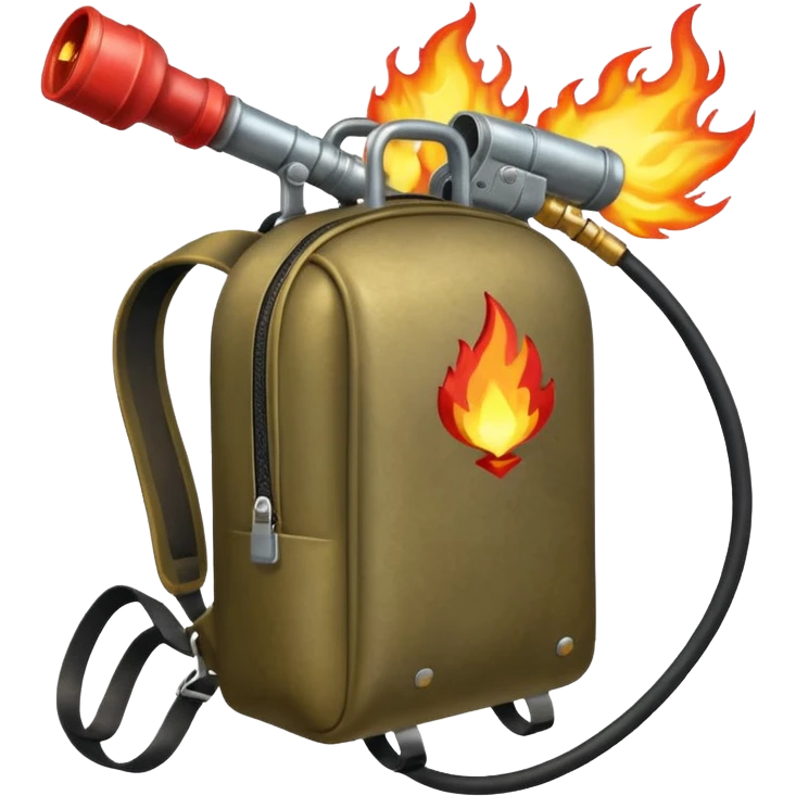 flame thrower with backpack emoji