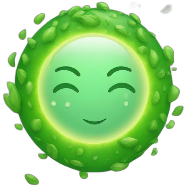 Un sol verde emoji