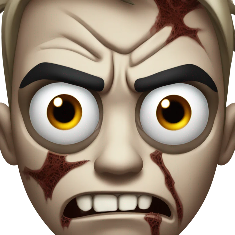 Zombie Spiderman angry Face  emoji