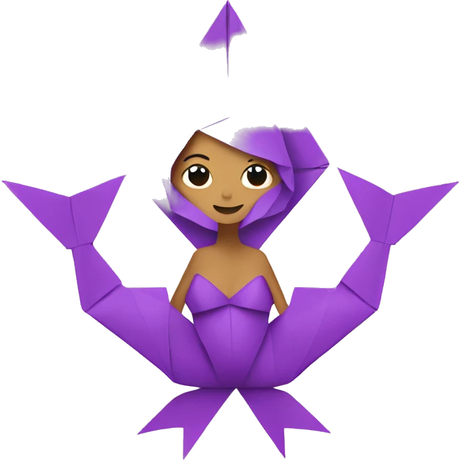 origami mermaid emoji