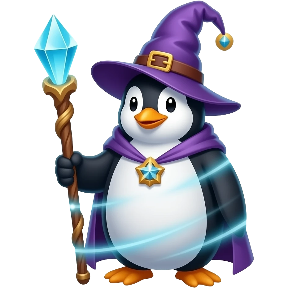Penguin Wizard emoji