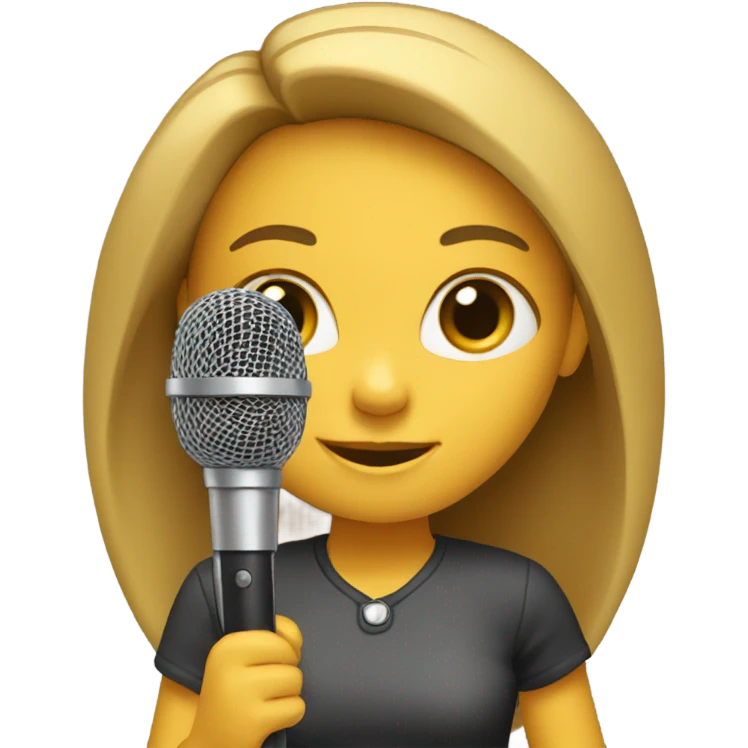 girl with a microphone  emoji