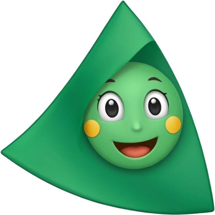 Triangle green flag emoji