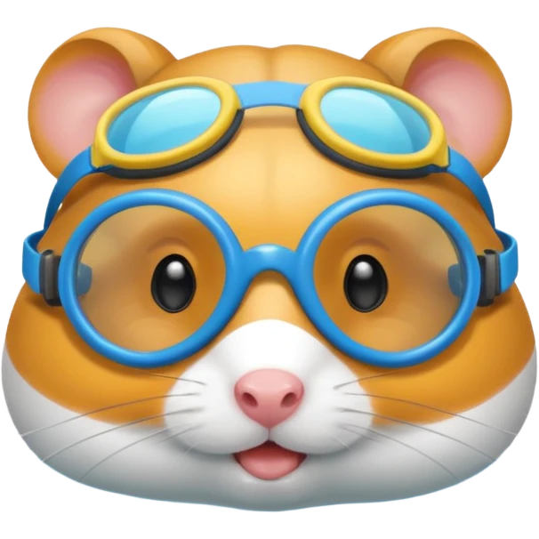 hamster with swimming goggles emoji