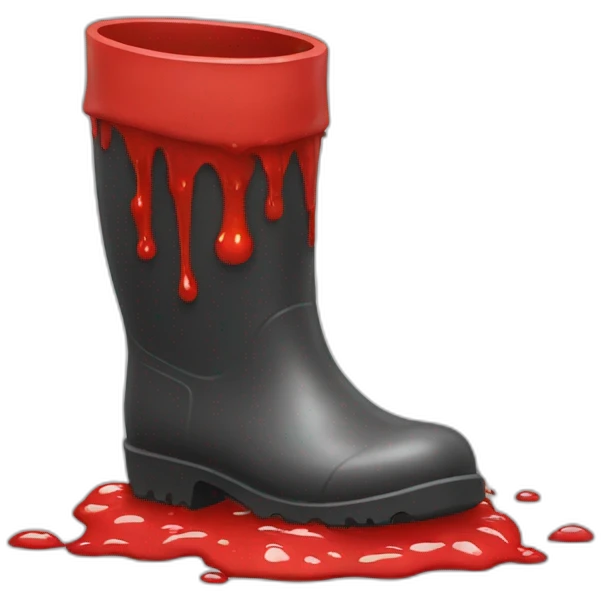 bloody rubber boots emoji
